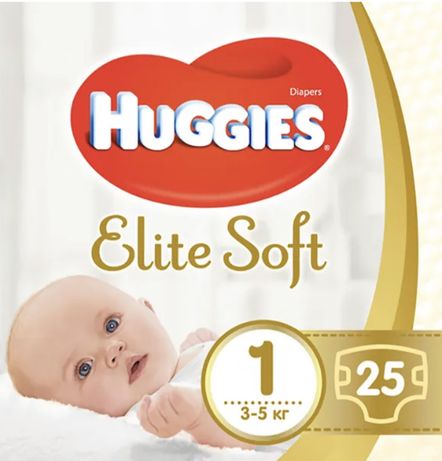 Підгузки Huggies Elite Soft ( Хаггіс Еліт Софт) 1 ка  25 штєє