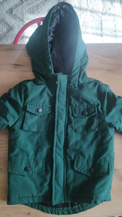 Kurtka zimowa butelkowa zieleń Pepco 92 cm