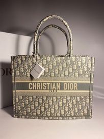 Torba Dior Tote szary monogram gruby haft 36.5 cm Wysyłka 24h