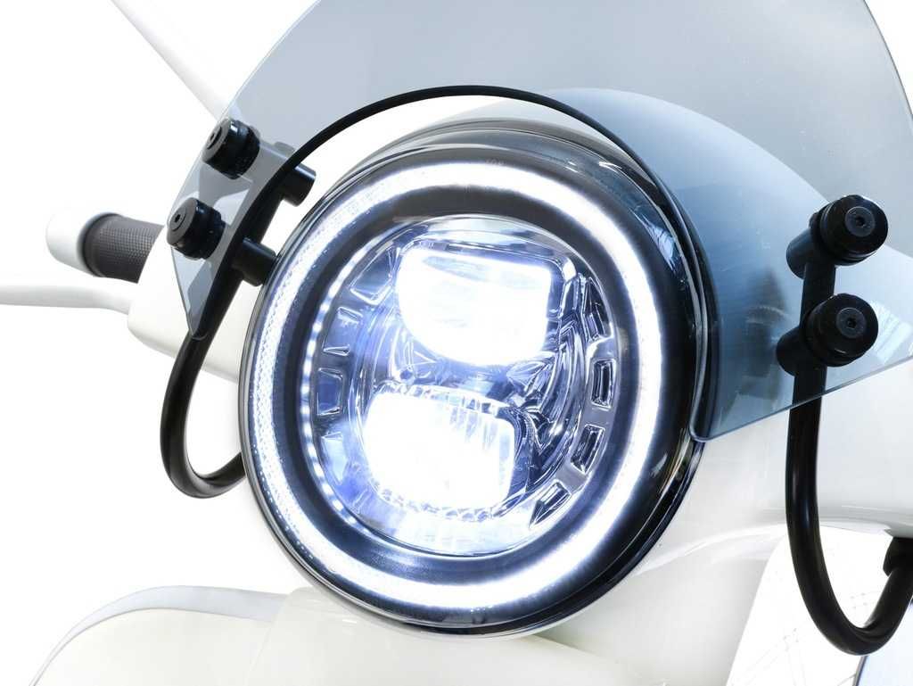 Przód Lampa Reflektor LED Moto Nostra Vespa GTS Soczewki Ring CHROM!