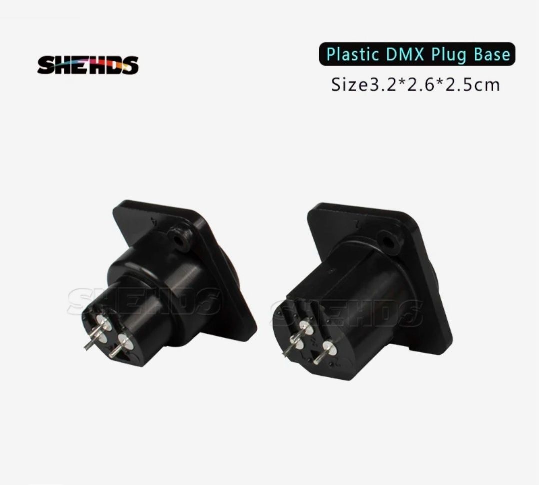 2шт Вилка DMX 512 3 pin XLR Sygnal socket panel stage lights DMX contr