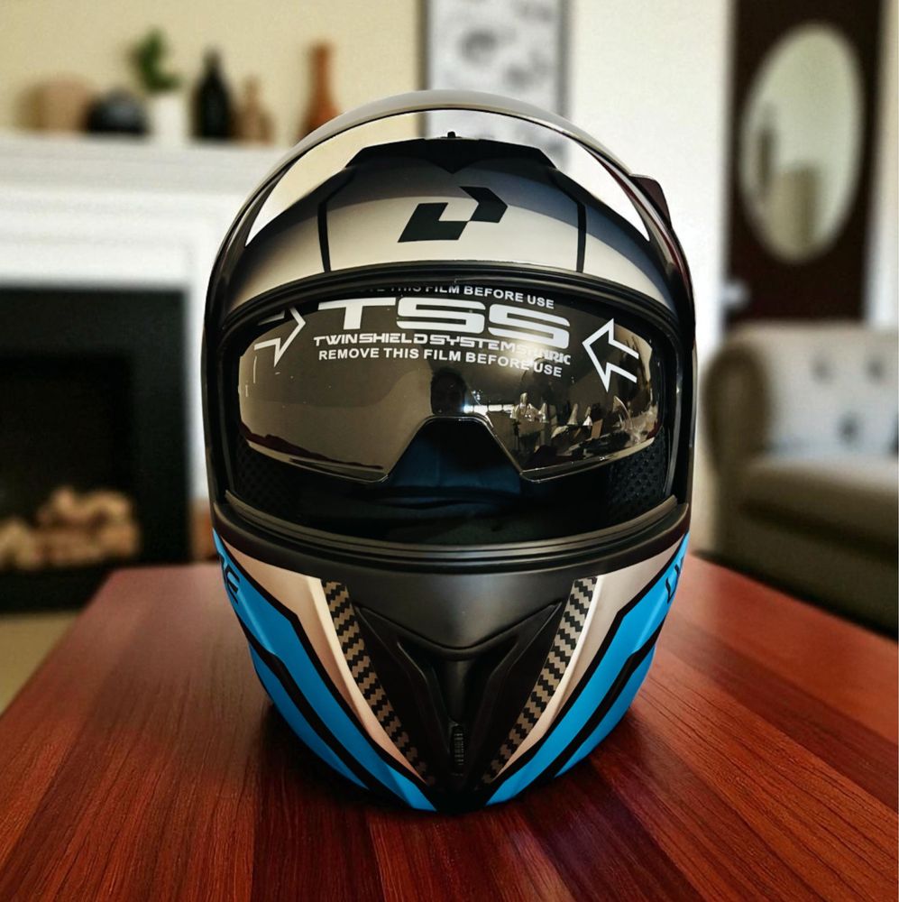 Capacete off road dual lens flip