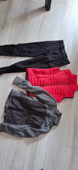 Bryczesy, kamizelka, bluza do jazdy konnej