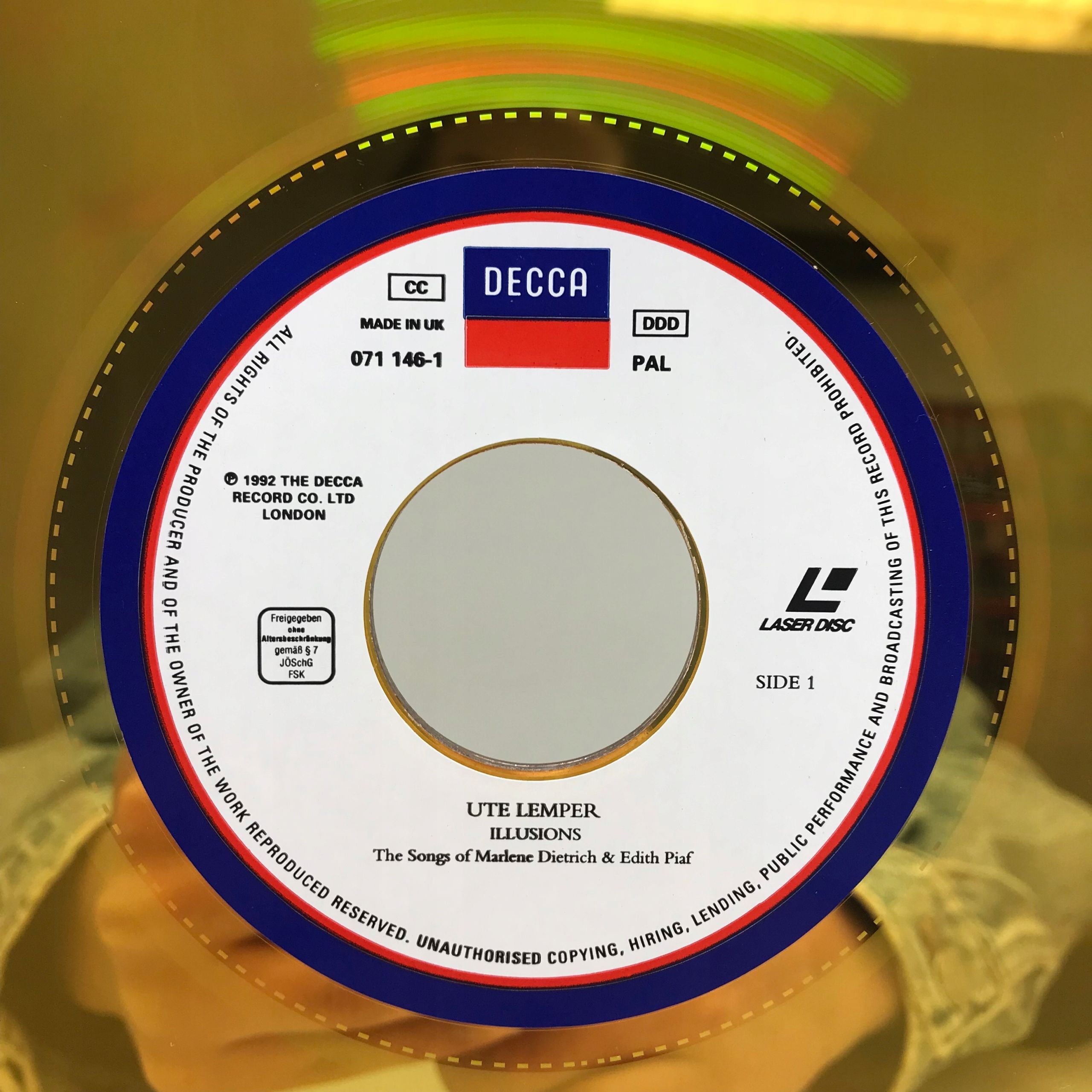 laser disc - ute lemper - illusions