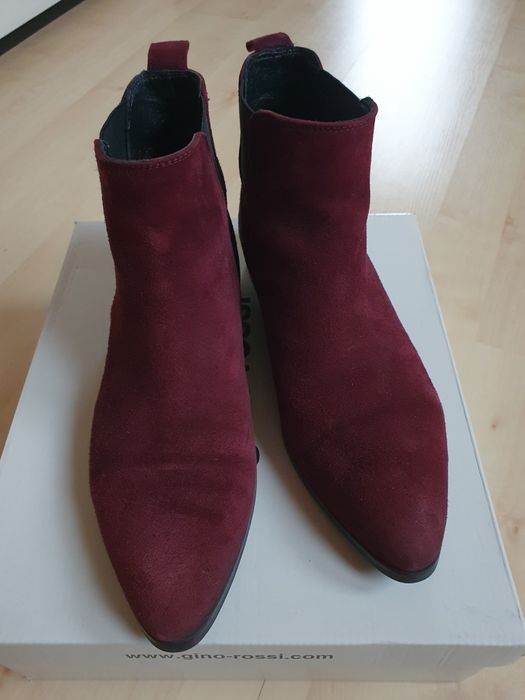 Sztyblety zamszowe Gino Rossi 39 burgund
