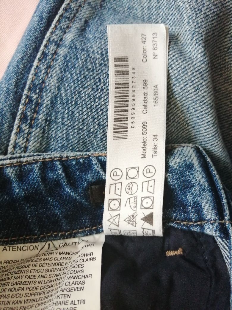 Jeansy z wysokim stanem Massimo Dutti