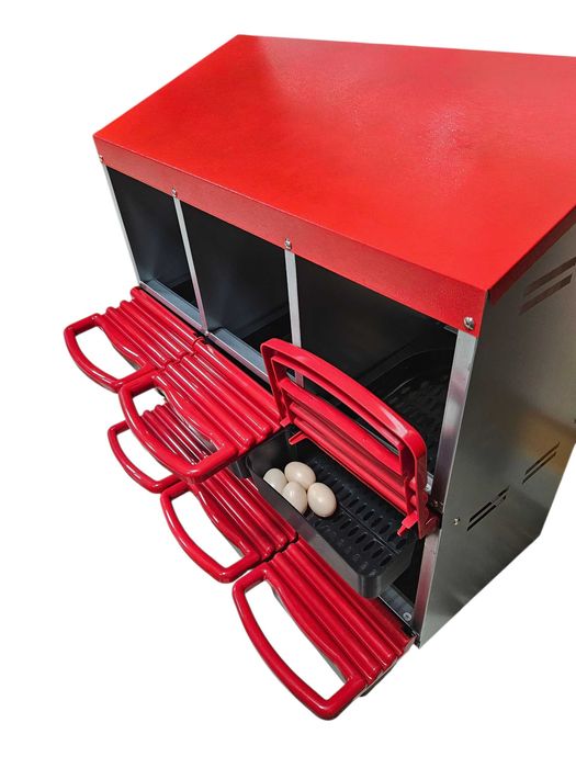 Gniazdo dla kur niosek z koszem na jaja 2 poziomy 6 stanowisk