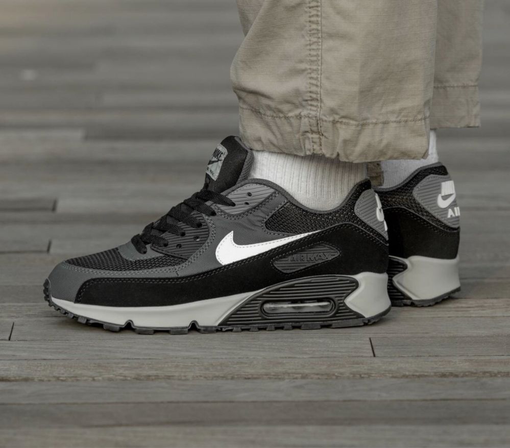 Кросівки Чоловічі Nike Air Max 90 Black Grey Топ Premium