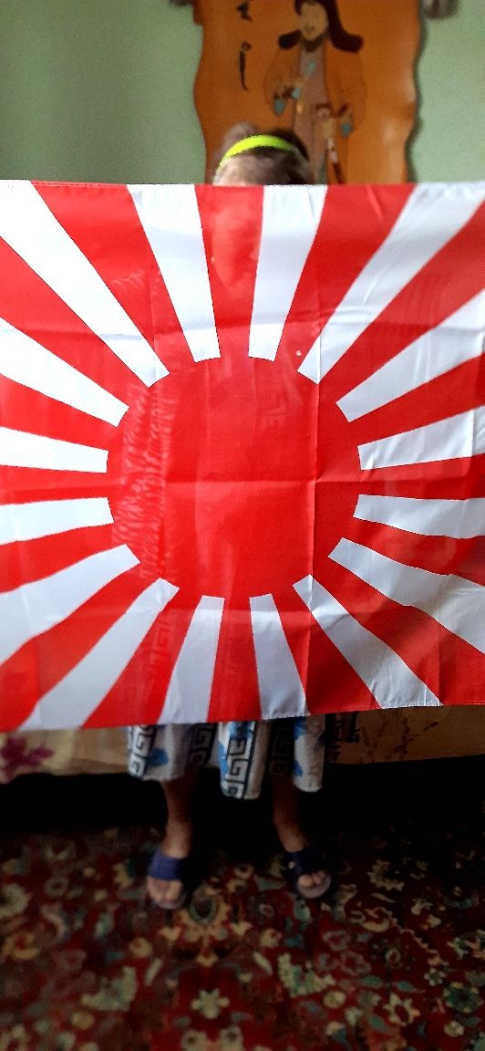 Флаг милитаристской Японии,новый.Размеры 90  х 150 см.С люверсами,поли