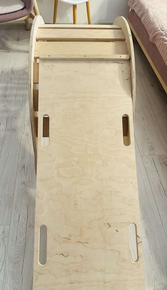 Bujak Montessori BabyWood L ze zjezdzalnia i wspinaczka