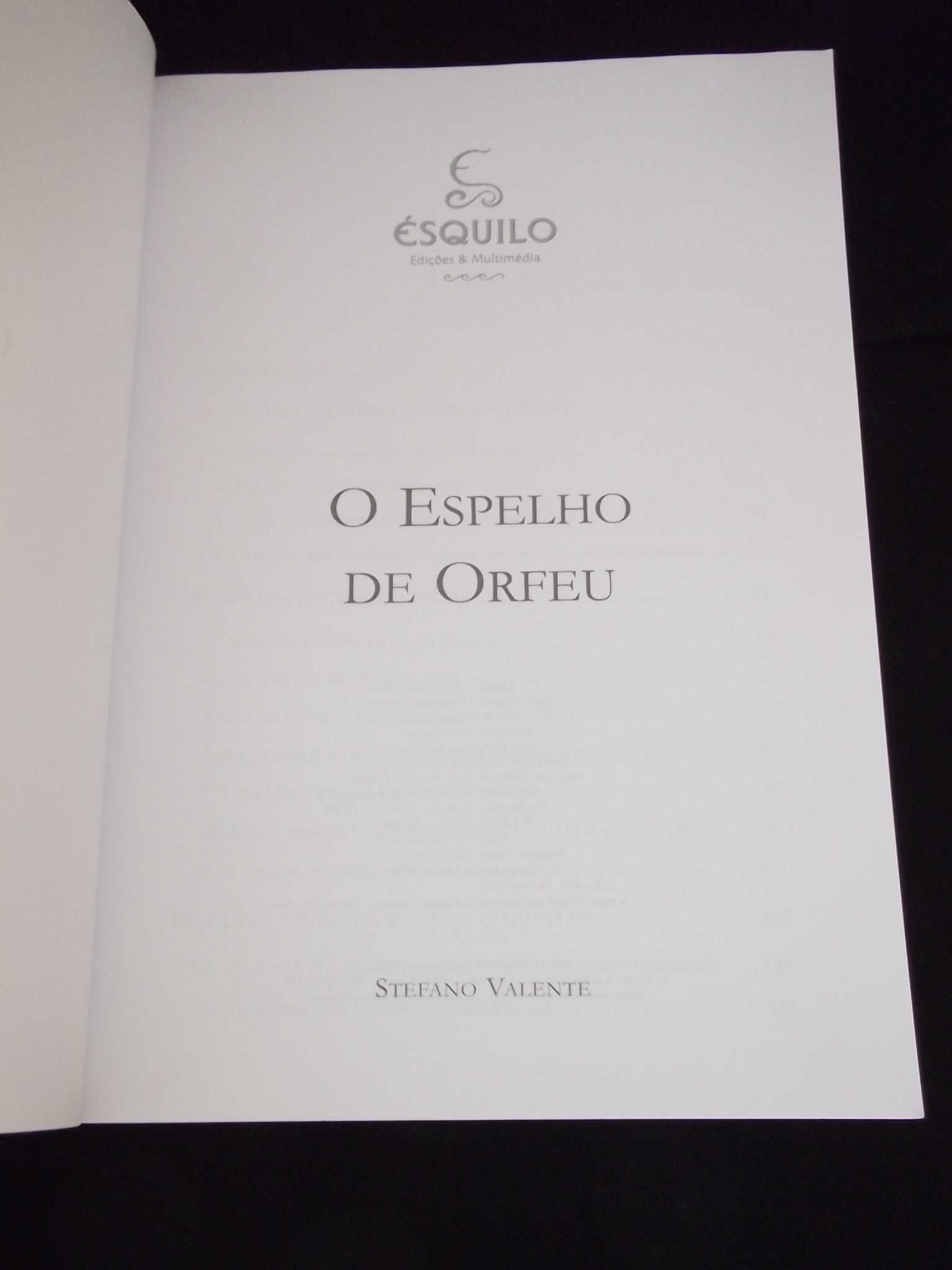 Livro O Espelho de Orfeu Stefano Valente Ésquilo 1ª edição