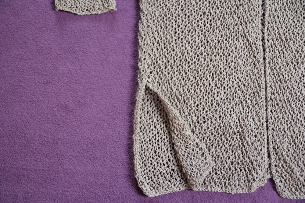 Sweter pleciony ręcznie ze sznurka, one size