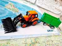 Nowy traktorek traktor z przyczepą dla dzieci - zabawki