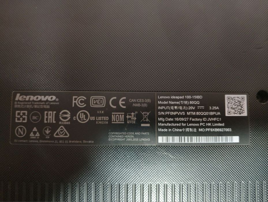 Ноутбук Lenovo 100-15IBD