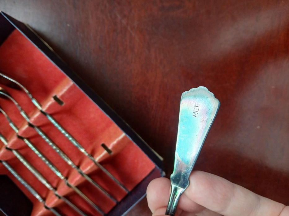 Jubiler PRL nieużywane łyżeczki do herbaty oryginalne pudełko