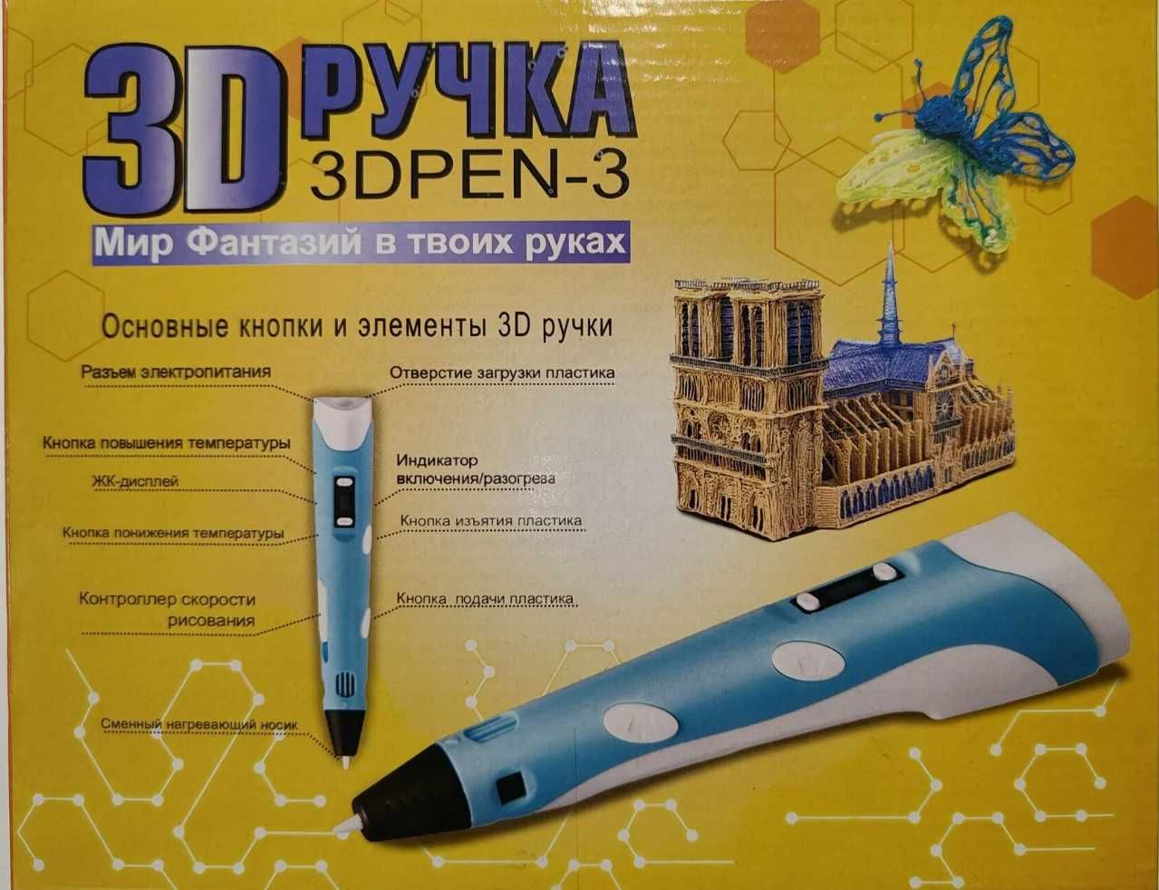 Новинка! Набор 3D ручка с трафаретами