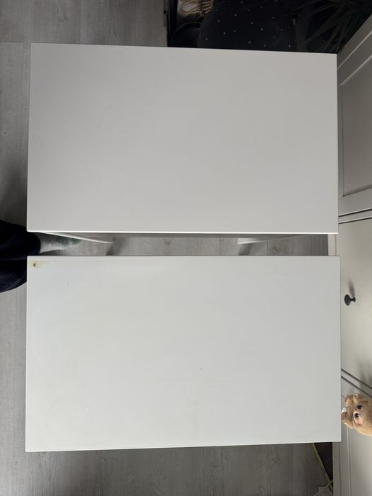 2x Szafka/stolik nocna wąska 30cm Ikea Nordli biała