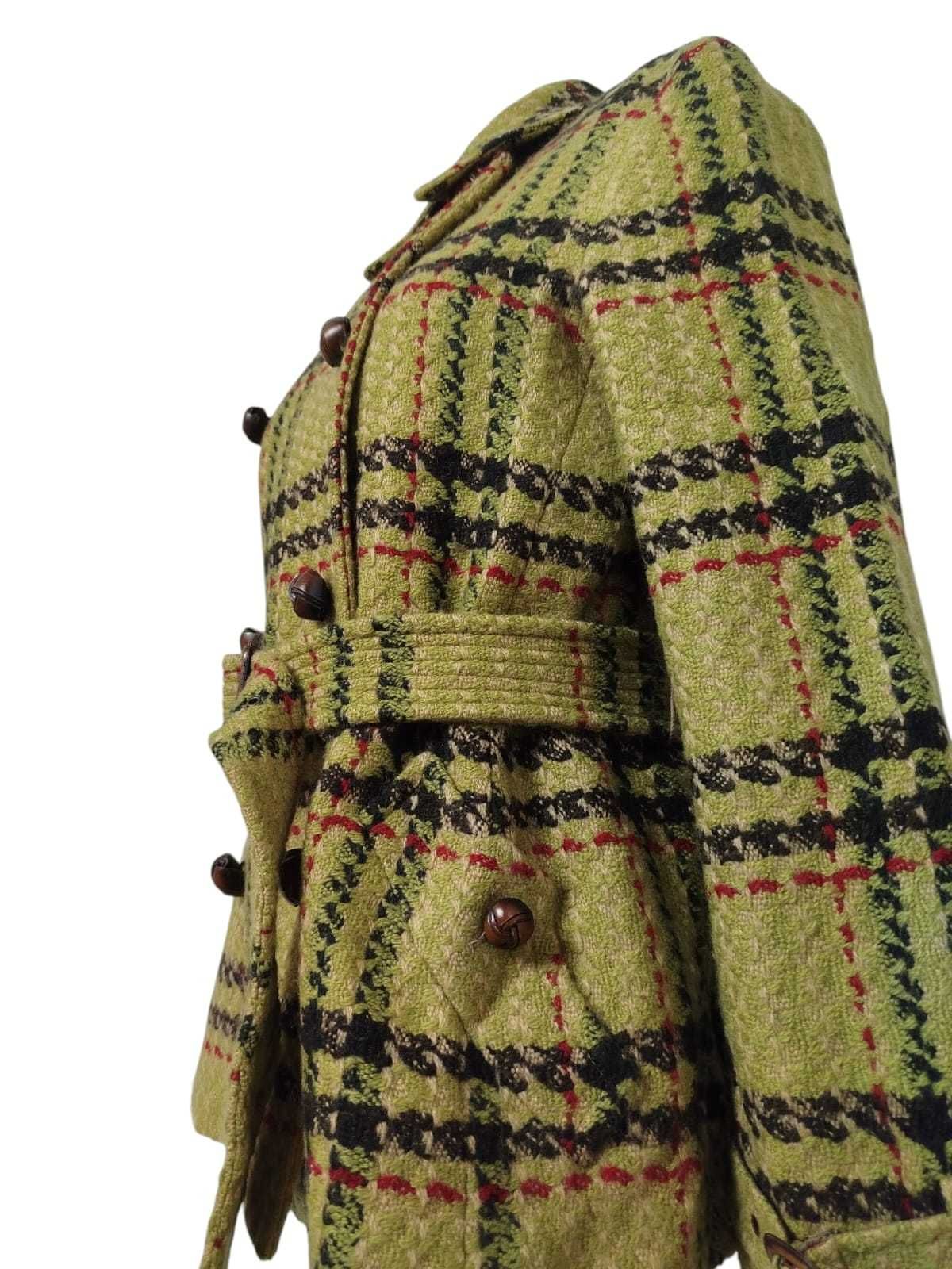 Max mara virgin wool coat dwurzędowy płaszcz bosmanka