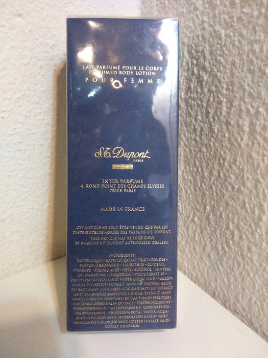 Loção de Corpo S. T. Dupont Paris Nova 200ml.