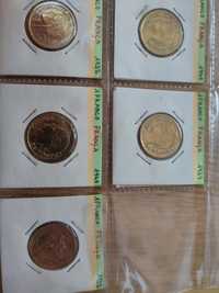 5 moedas 1 franco 1939,1941,1932,1940,1922