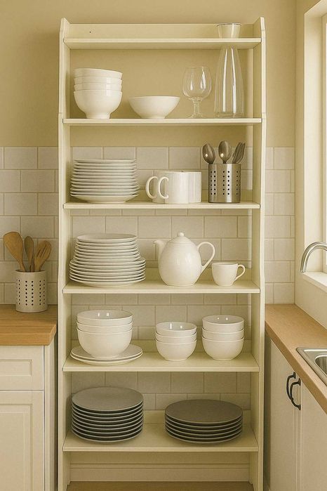 Regał, szafka kuchenna IKEA 32,5 x 93 x 198 cm masywne drewno topola