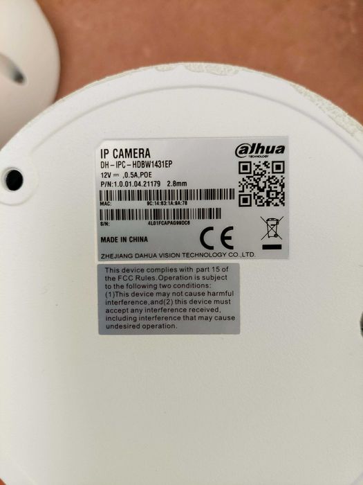 Conjunto de 2x Dahua CCTV Câmara IP HDBW1431EP Câmara Vigilância