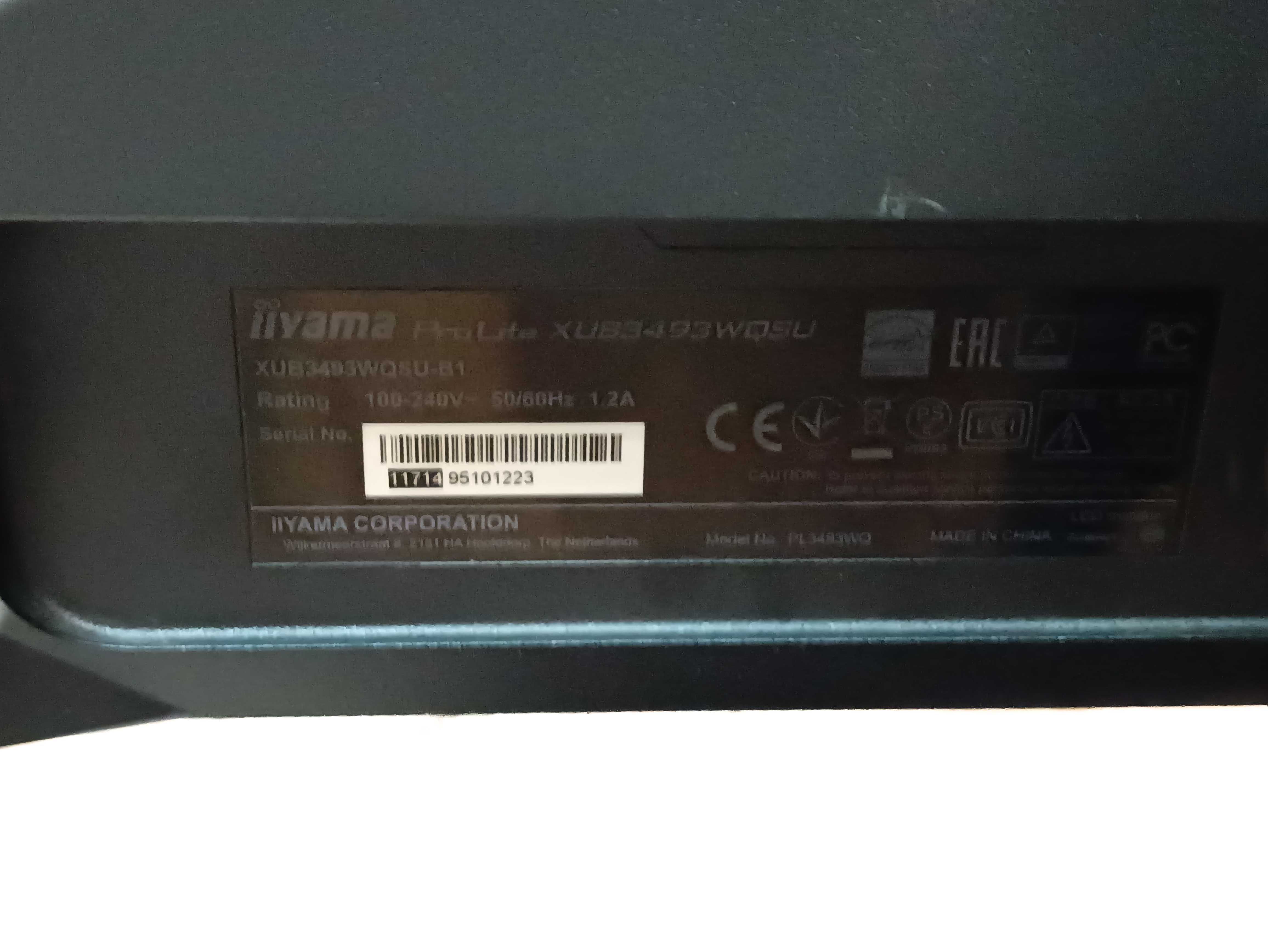 Monitor Iiyama ProLite XUB3493WQSU-B1