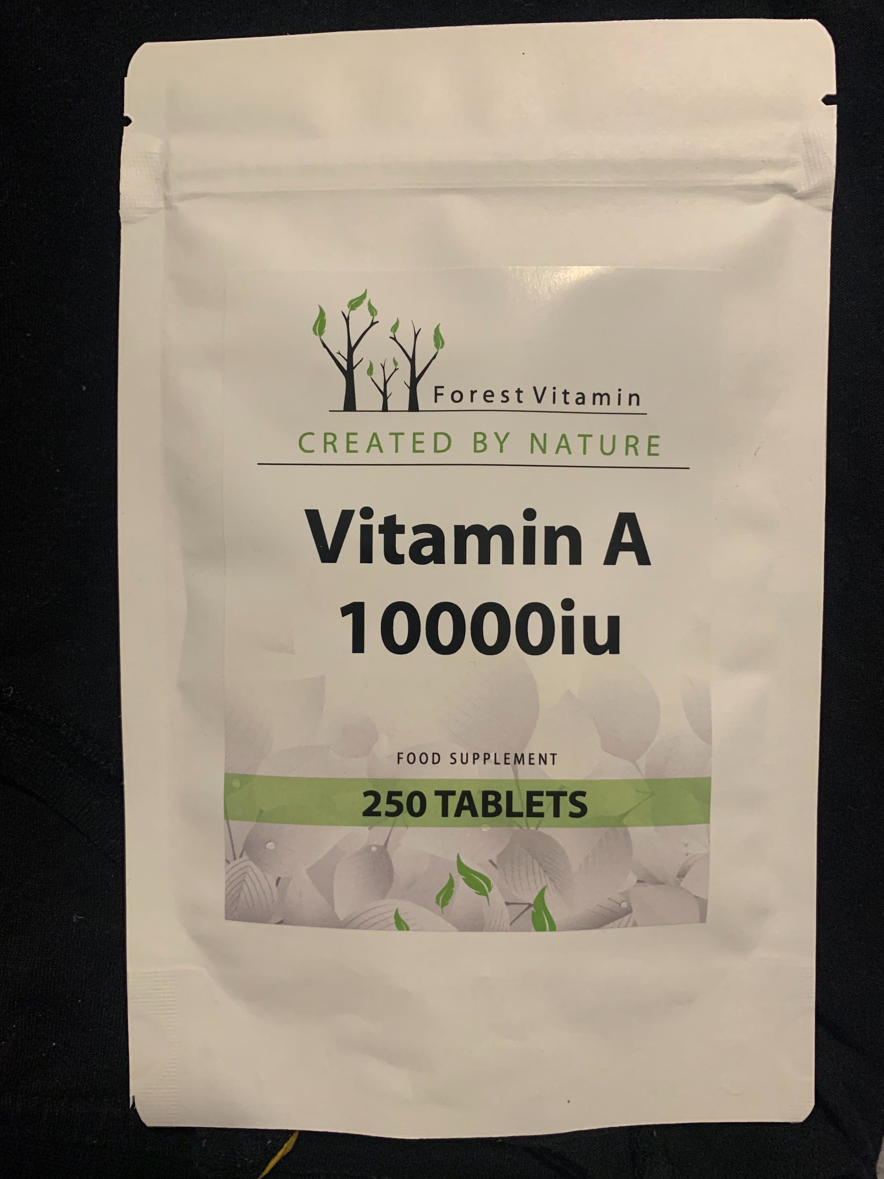 Witamina A 250 tabletek kapsułek RETINOL 10000iu WZROK SKÓRA