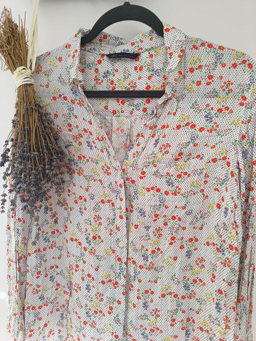 Piękna koszula w kolorowe kwiaty M&S Collection M