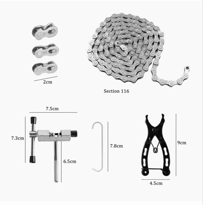 Conjunto de Reparação de Corrente de Bicicleta