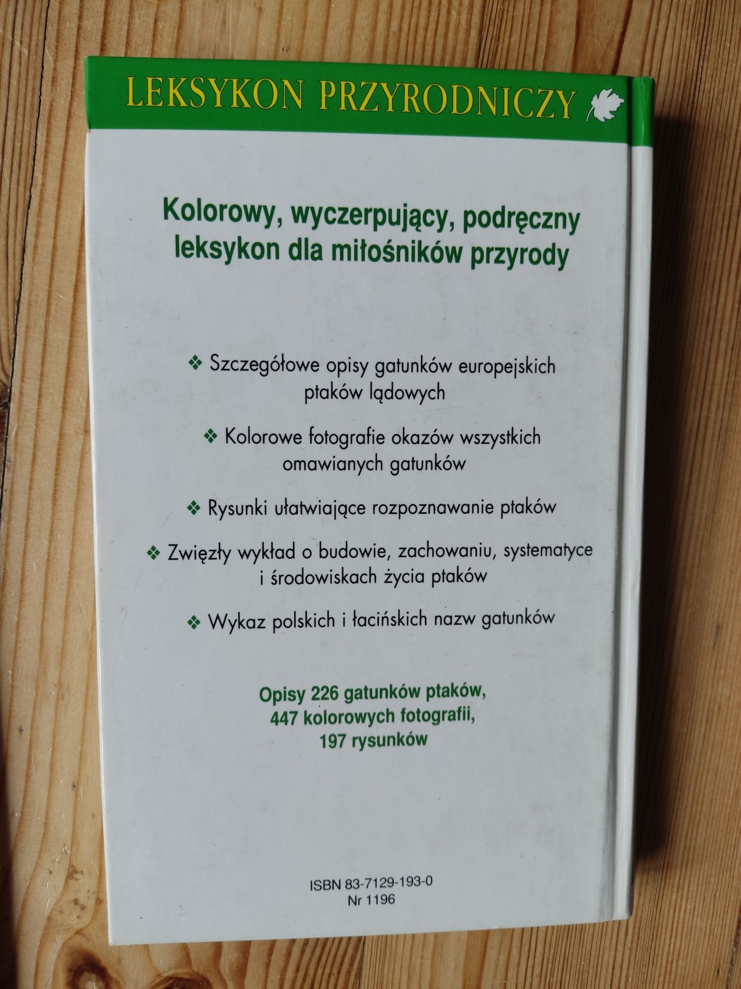Ptaki lądowe leksykon przyrodniczy