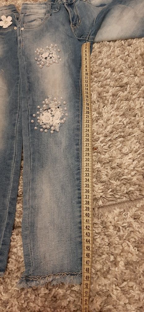 Dwie pary spodni jeansowych roz.116
