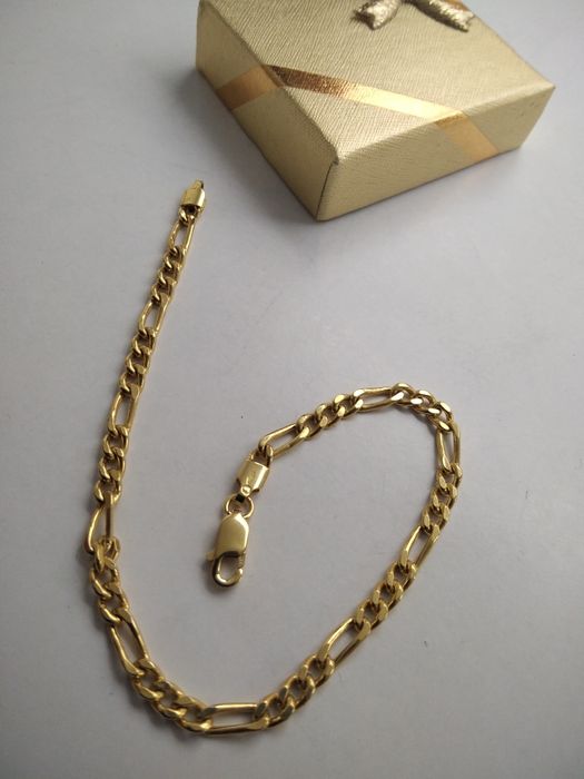 Złota bransoletka Figaro złoto 333 długość 19cm   131