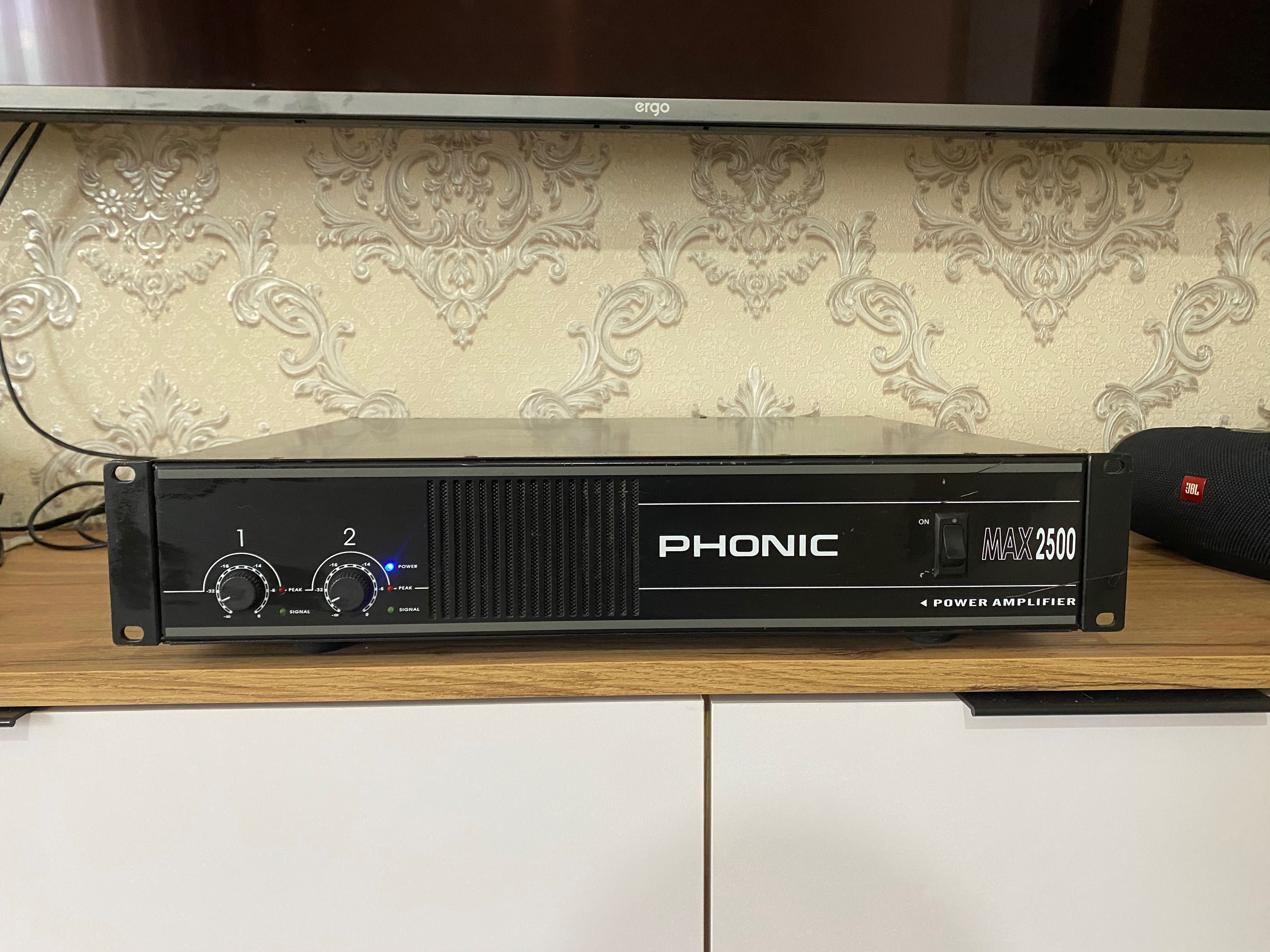 Усилитель phonic max 2500 750w підсилювач