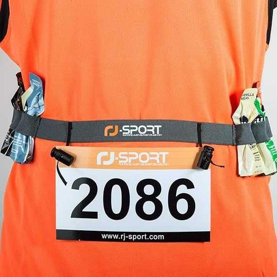 pas do biegania pasek na numer startowy race belt różowy rj sport