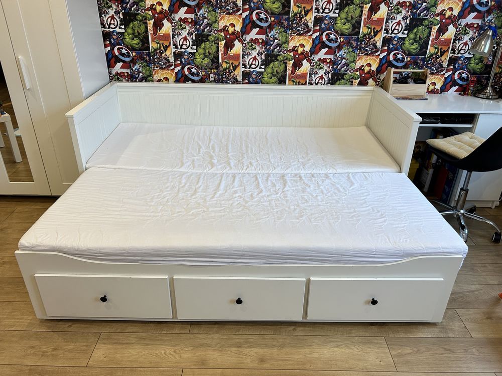 Łóżko Ikea HEMNES 160x200 z materacami