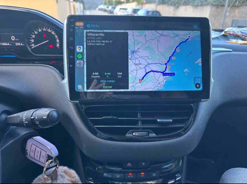 Rádio Android 14 com GPS Peugeot 208/2008 (Novo)