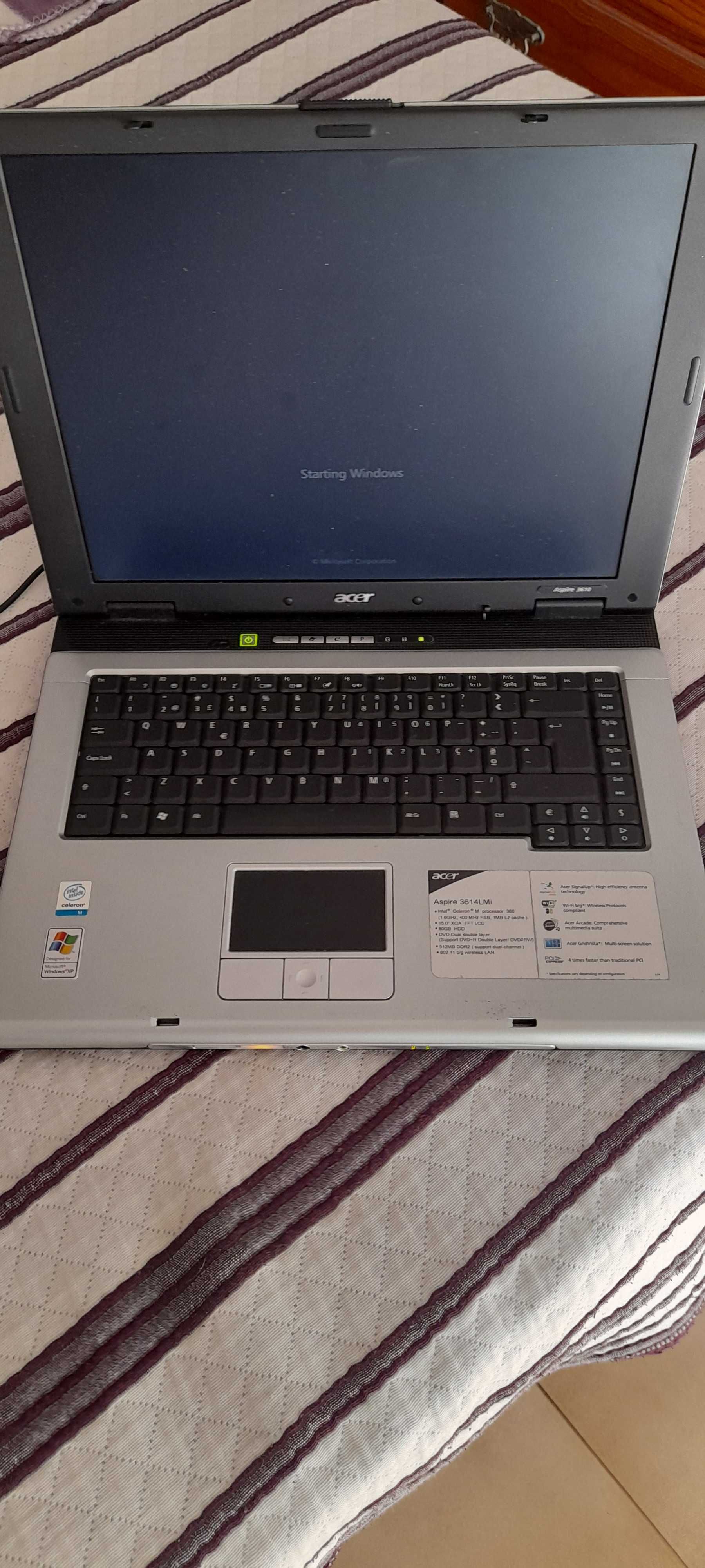 Pc portátil Acer  aspire 3610