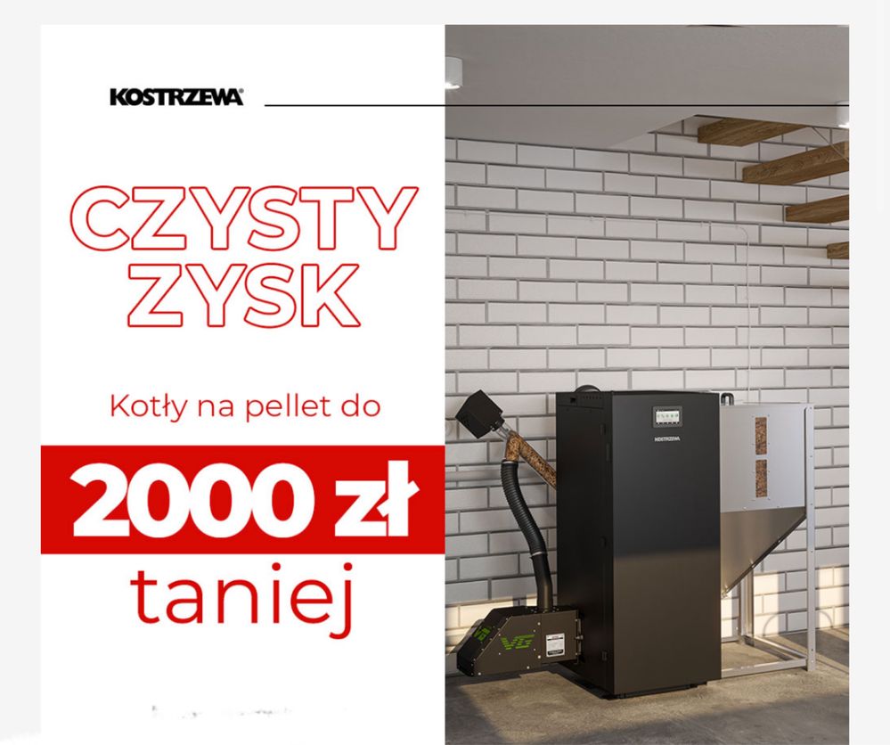 PROMOCJA Kostrzewa EEI PELLETS 12 kW kocioł piec pellet (15,21,30 kW)