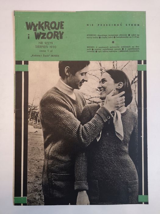 Moda I Życie 09/1970R - Wykroje I Wzory Nr 9/279