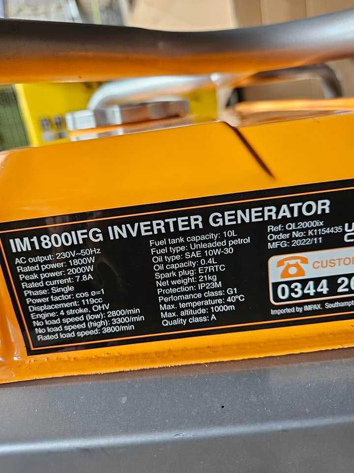 Agregat inwenter prądotwórczy przenośny IMPAX 1800W