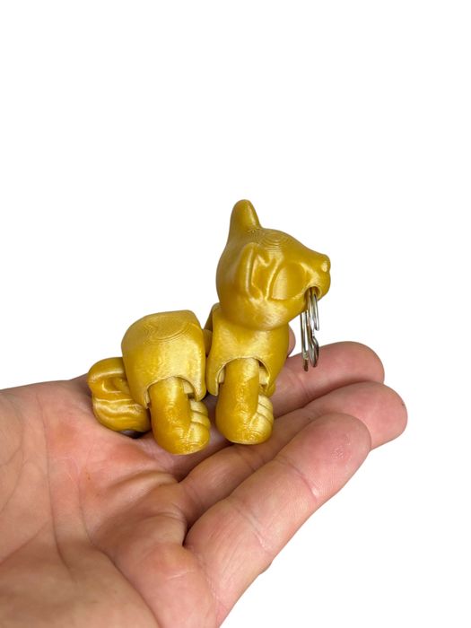 Brelok ruchoma Lwica, druk 3D, dekoracja-mini figurka-zabawka-prezent