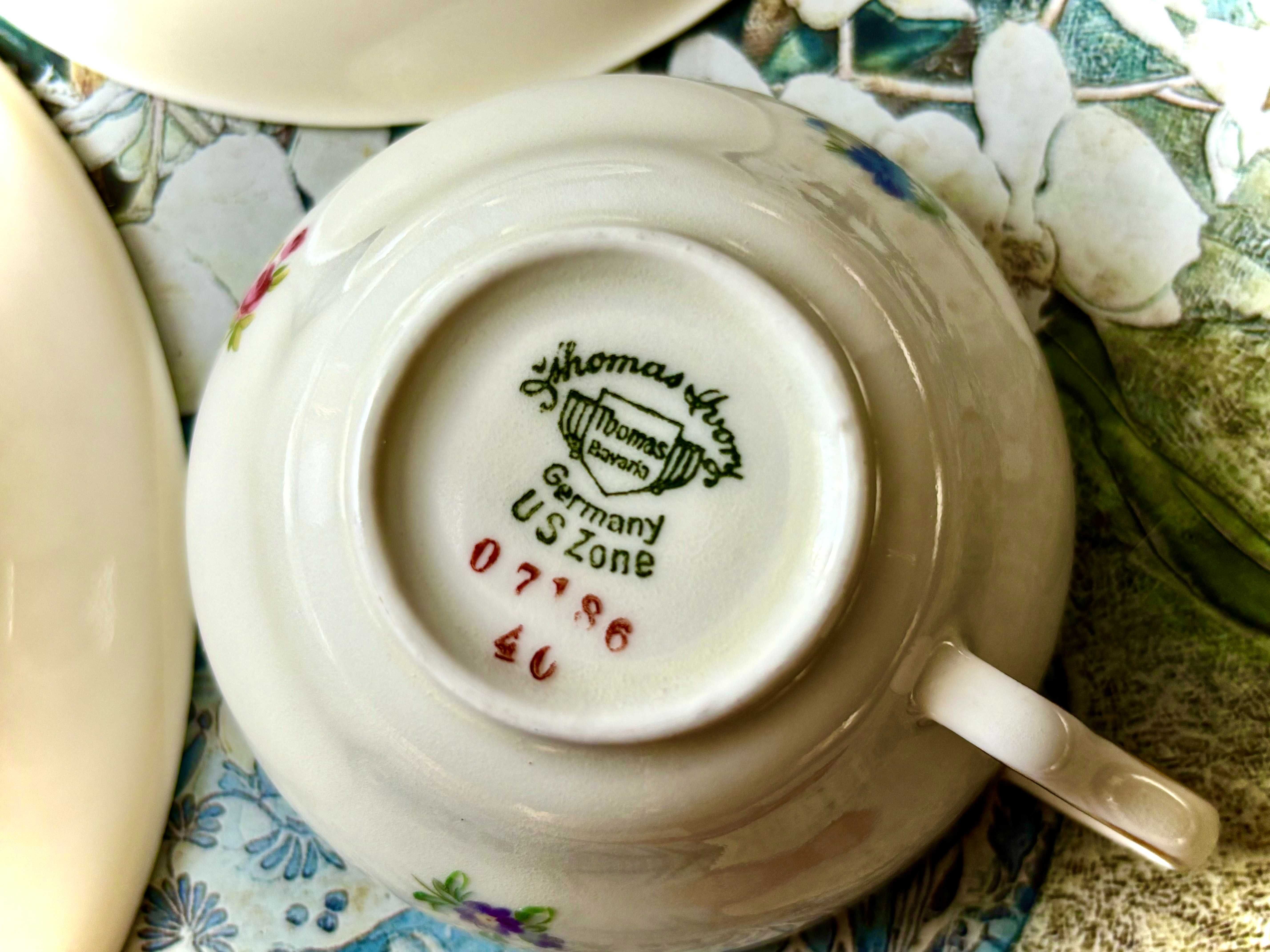 Zestaw do kawy, porcelana Thomas (Rosenthal), US Zone 1945-49, unikat