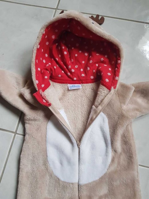 So Cute pluszowy kombinezon dres piżama pajacyk śpiwór  renifer