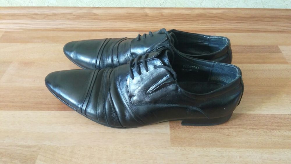 Мужские туфли черные кожаные размер 45 по стельке размер 29,5 см