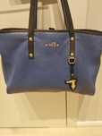Shopper torebka Trussardi, skóra, kobaltowa Kors, 100 % oryginał