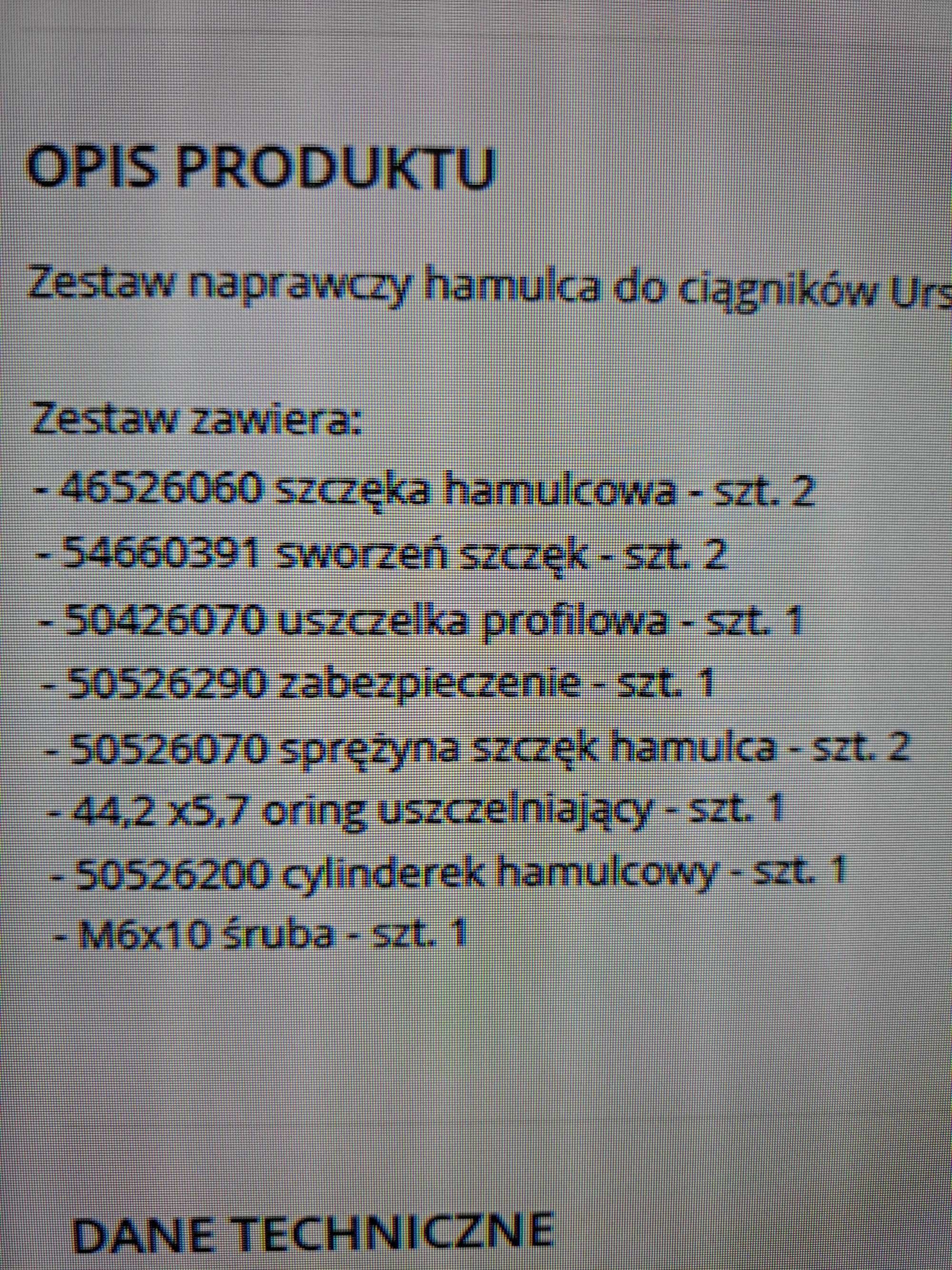 zestaw naprawczy hamulca c 360 hamulcy szczeka cylinderek