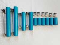 Lampy Sufitowe Typu SPOT Metalowe Niebieskie Zestaw 10 szt 3 Długości