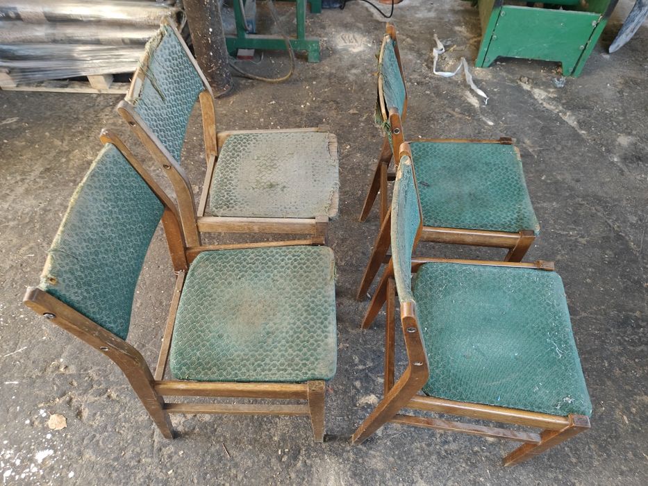 Stare Krzesła PRL 4szt komplet vintage Krzesło Krzesełko