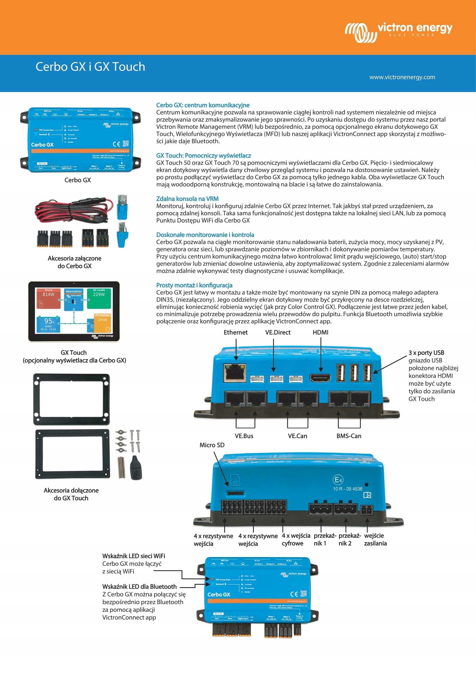 Victron Energy GX TOUCH 50 Monitor